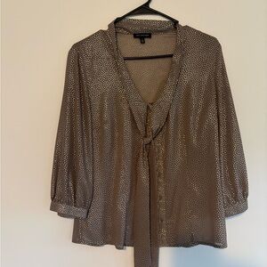 The Limited Brown Polka Dot Blouse